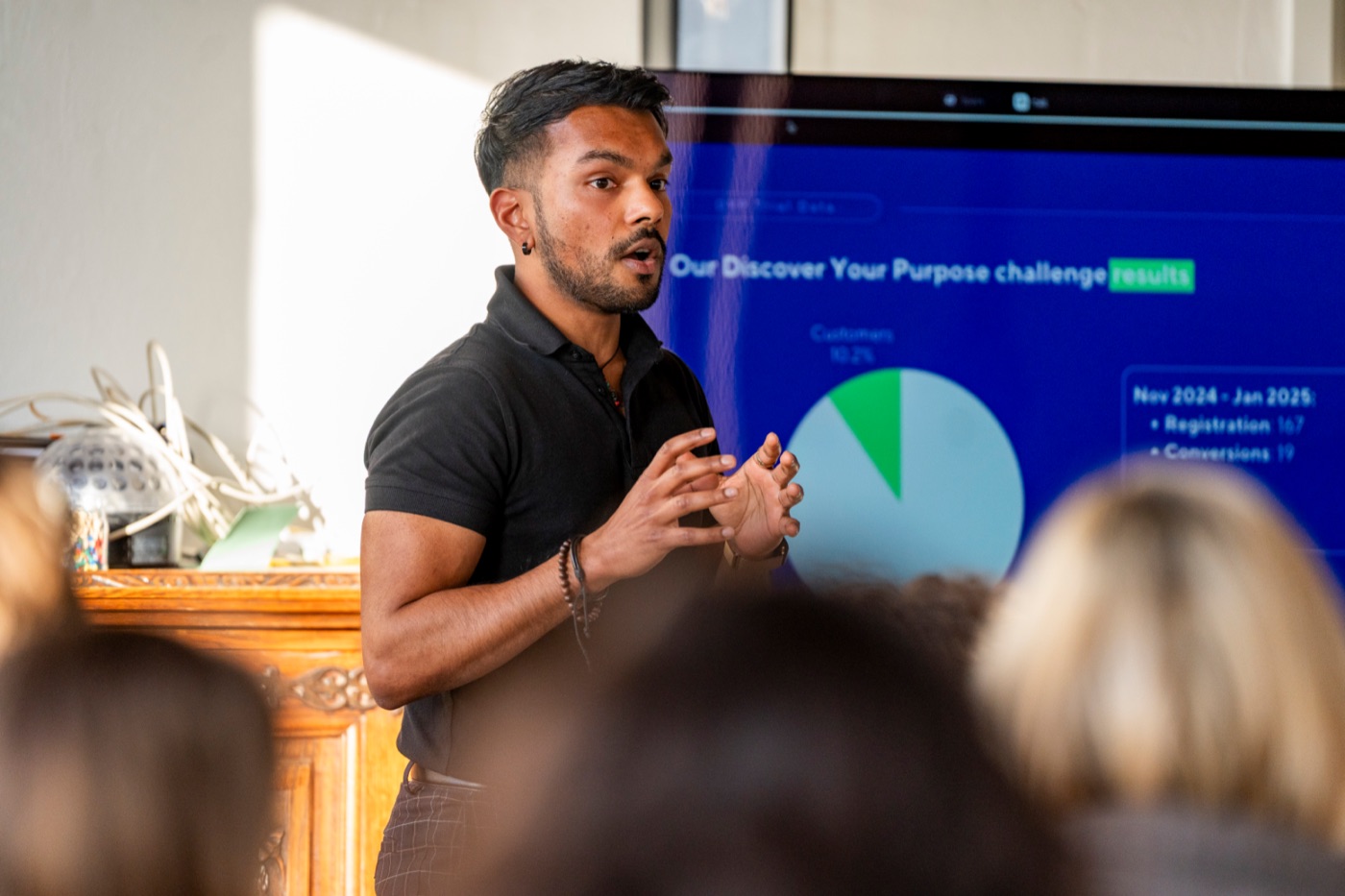Ryan Seeras speaking to an audience